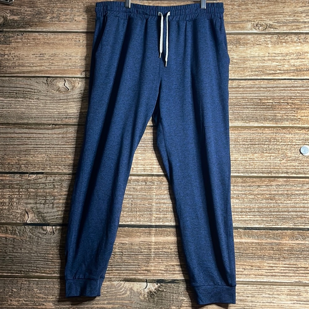 Vuori Mens Large (no size tag) Sweat Pants joggers Blue Pockets